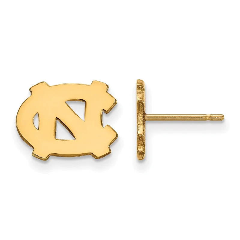 Women's spiritual earrings-14k Yellow Gold U of North Carolina XS (Tiny) Post Earrings