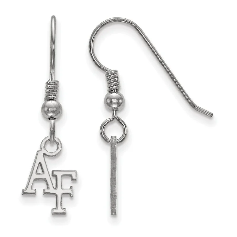 Women's ethical earrings-Sterling Silver Air force Academy XS (Tiny) Dangle Earrings