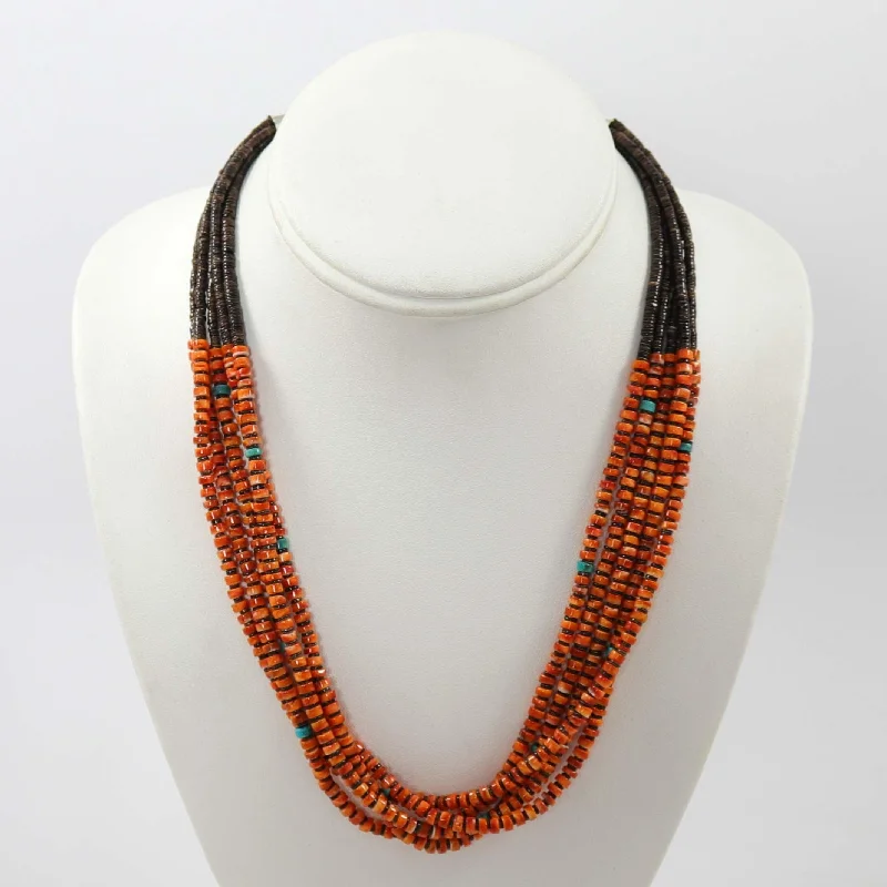 Women's silver-plated necklaces-Multi-Stone Bead Necklace