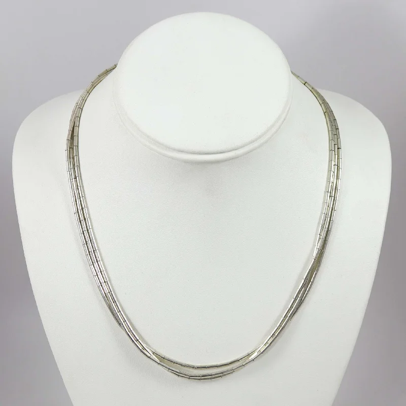 Women's sun necklaces-Silver Heishi Necklace