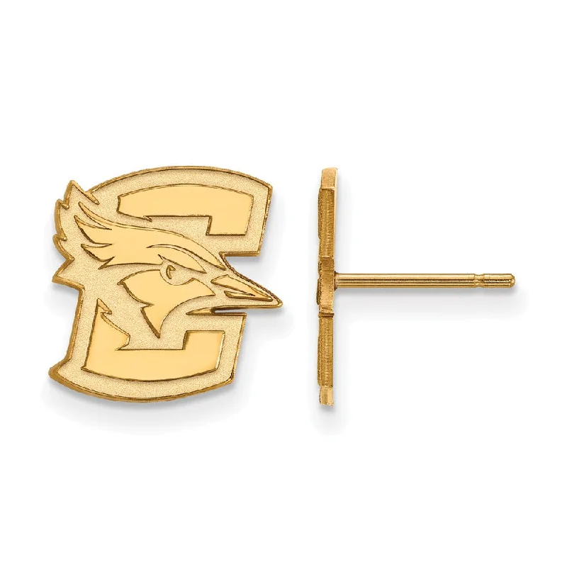 Women's fashion earrings-14k Gold Plated Silver Creighton University Small Post Earrings