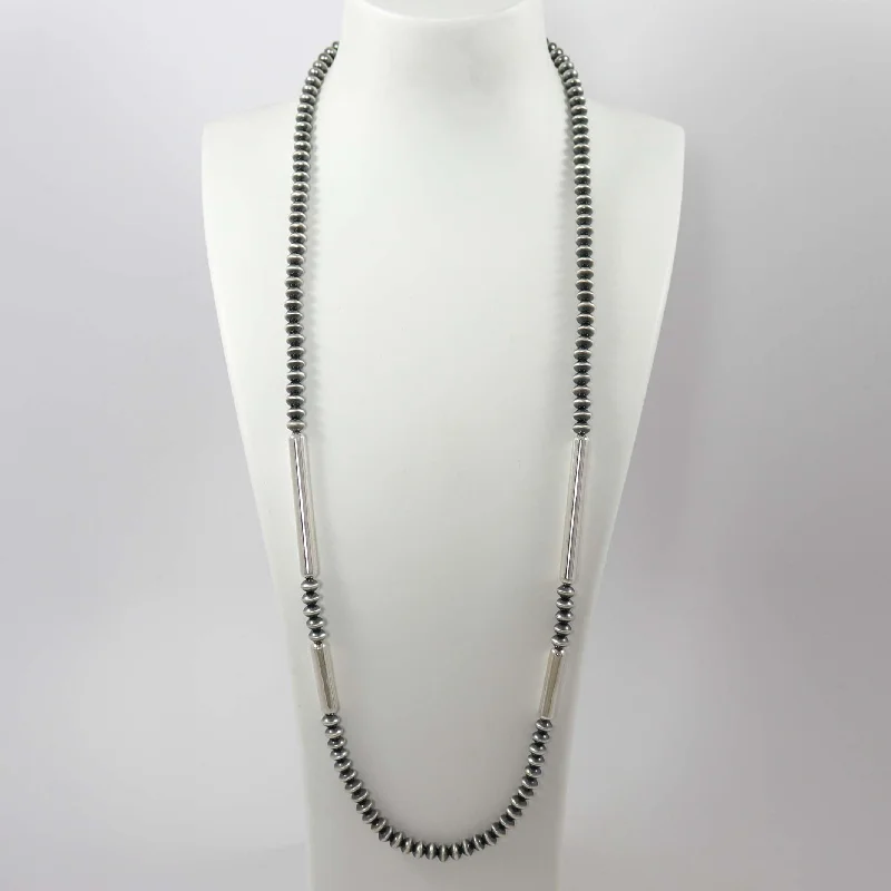 Women's elegant necklaces-Navajo Pearl Necklace