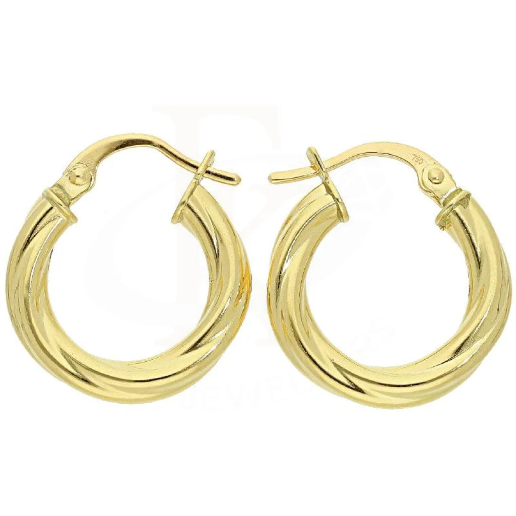 Women's seasonal earrings-Gold Hoop Earrings 18KT - FKJERN1392