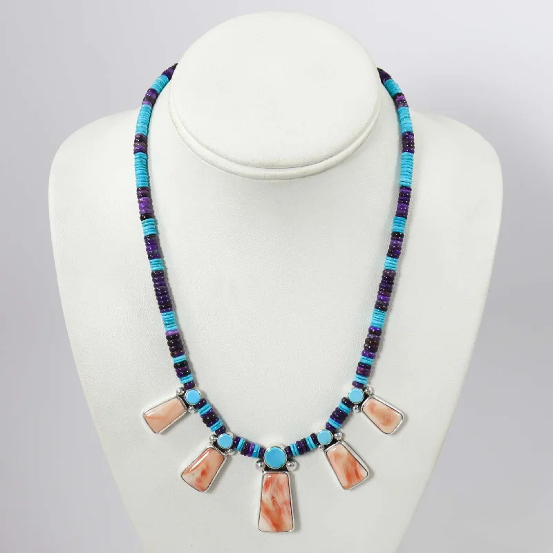 Women's unique necklaces-Colorful Tab Necklace