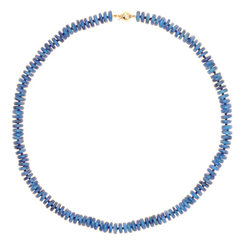 Women's evil eye necklaces-Beaded Kyanite Necklace