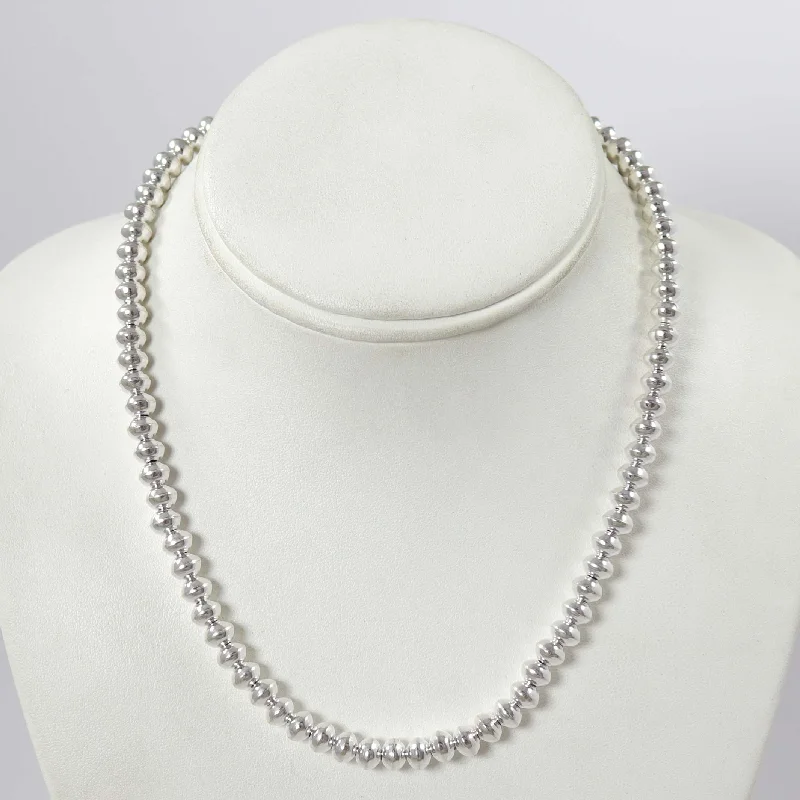 Women's silver necklaces-Navajo Pearl Necklace