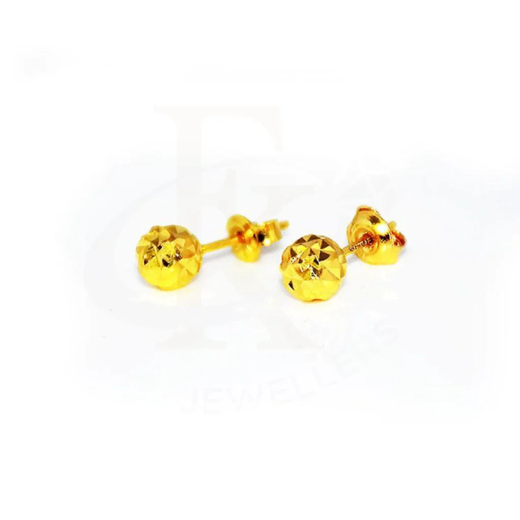 Women's gift earrings-Gold Stud Earrings 18KT - FKJERN1417