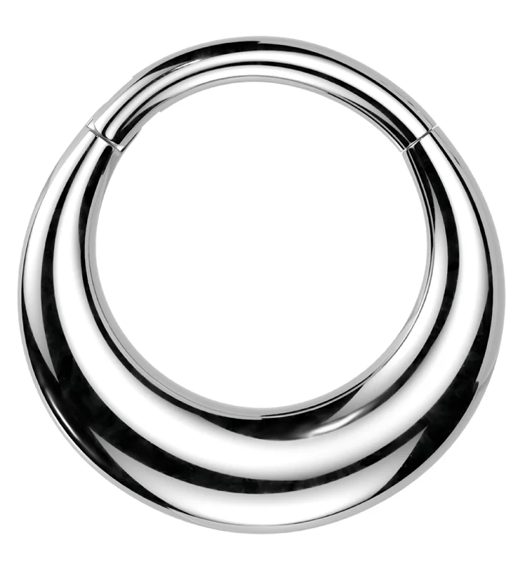 High-end women's rings-Vast Stainless Steel Hinged Segment Ring