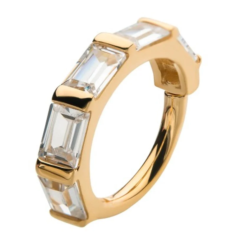 Women's photo rings-14kt Gold Bauble Hinged Segment Ring