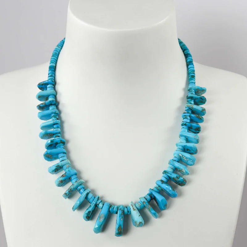 Women's sustainable necklaces-Sleeping Beauty Turquoise Necklace