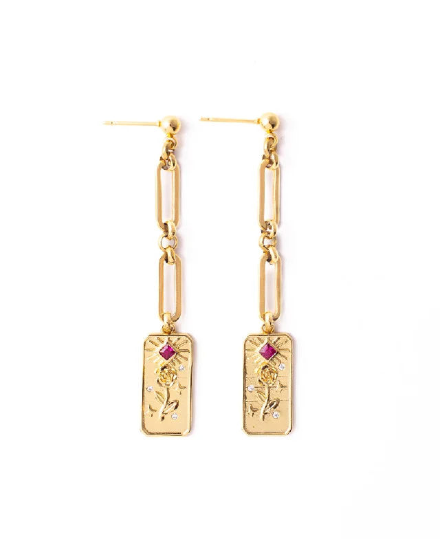 Women's lightweight earrings-Rosato Gold Earrings