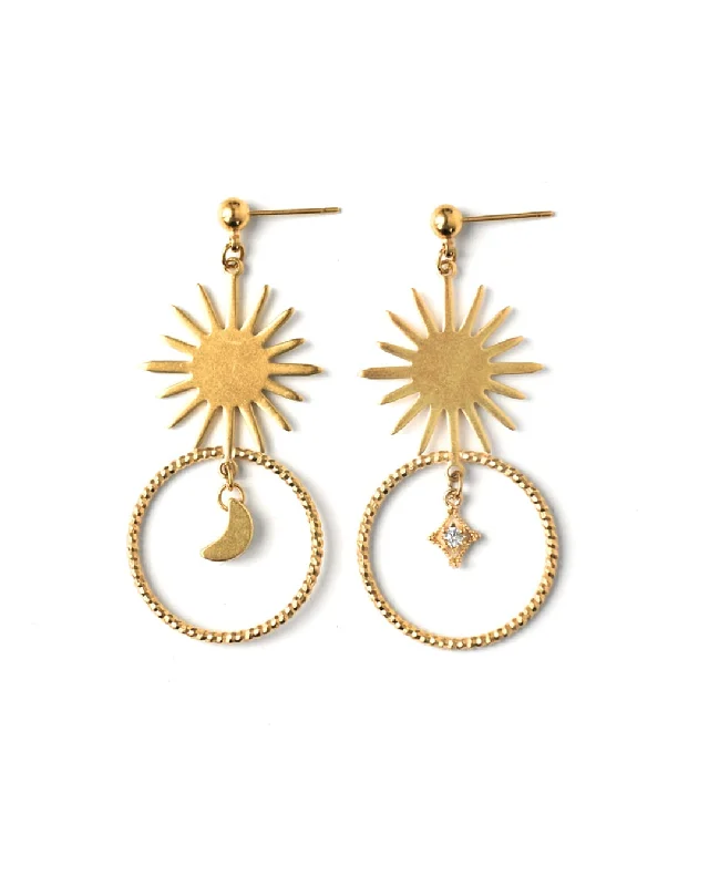 Women's sustainable earrings-Nebula Gold Earrings