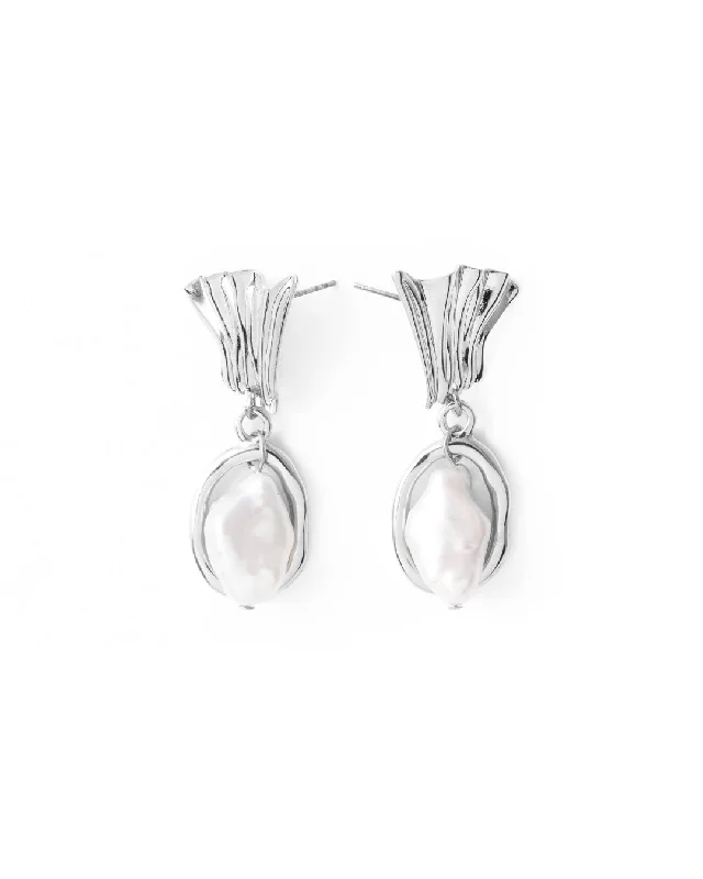 Women's holiday earrings-Colada Silver Earrings