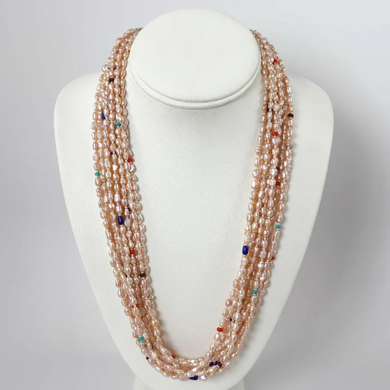 Women's chain necklaces-Champagne Pearl Necklace