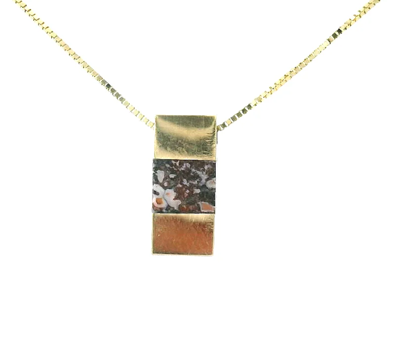 Women's initial necklaces-Keel Necklace- Pink Dinosaur Bone