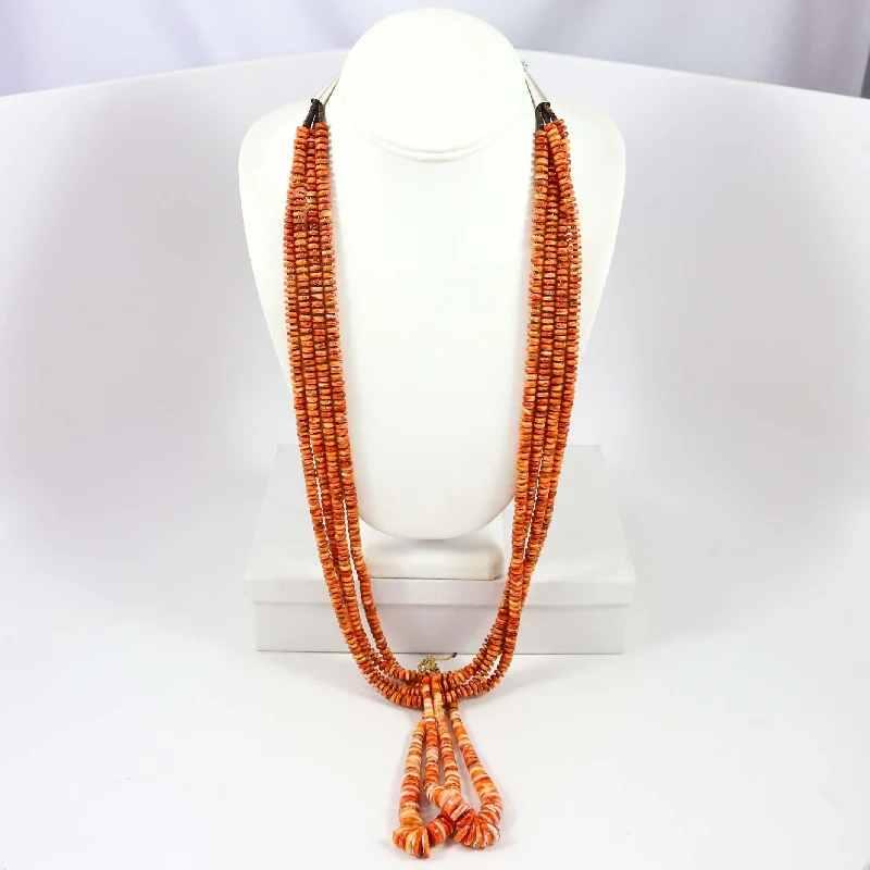 Women's couple necklaces-Spiny Oyster Jacla Necklace