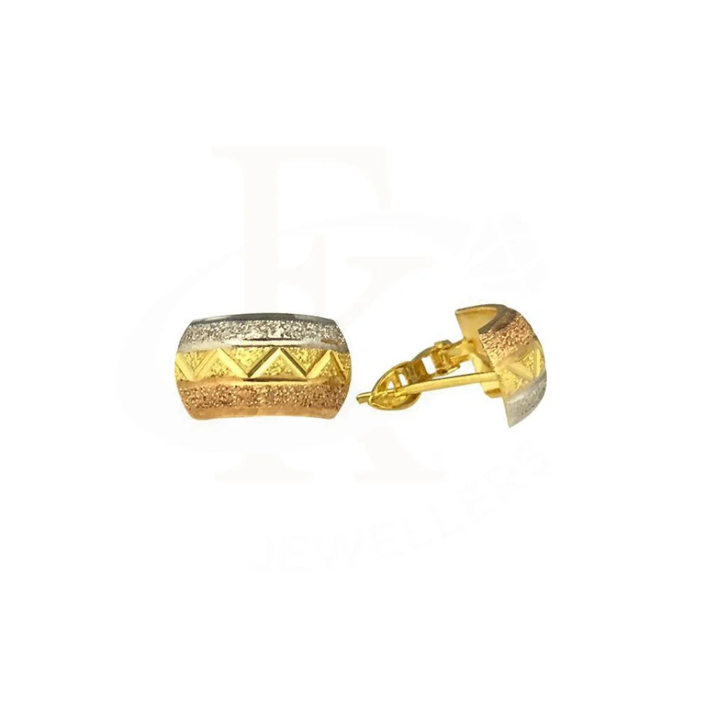 Women's family earrings-Gold Clip Earrings 18KT - FKJERN1536