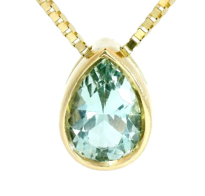 Women's stainless steel necklaces-Connecticut Tourmaline Pear Necklace