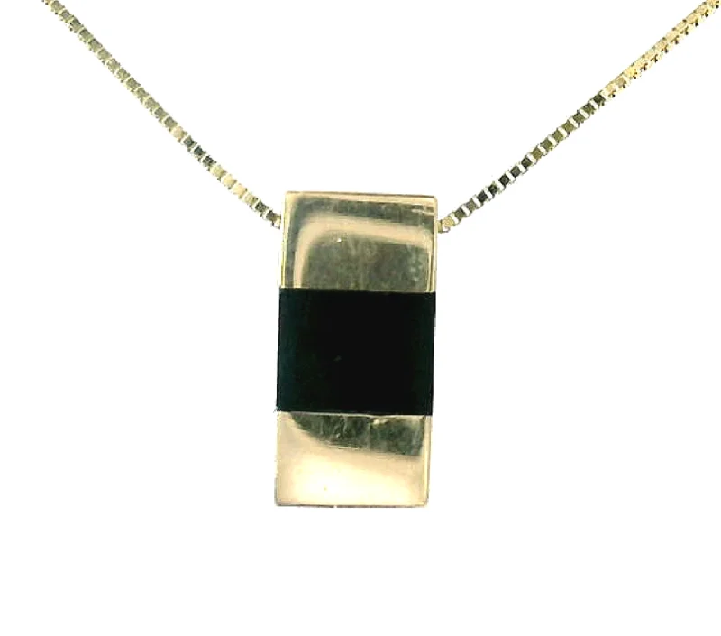 Women's birthday gift necklaces-Black Jade Keel Necklace