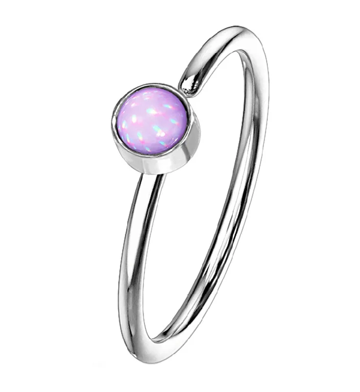 Women's minimalist rings-20G Purple Micro Escent Stainless Steel Nose Ring Hoop