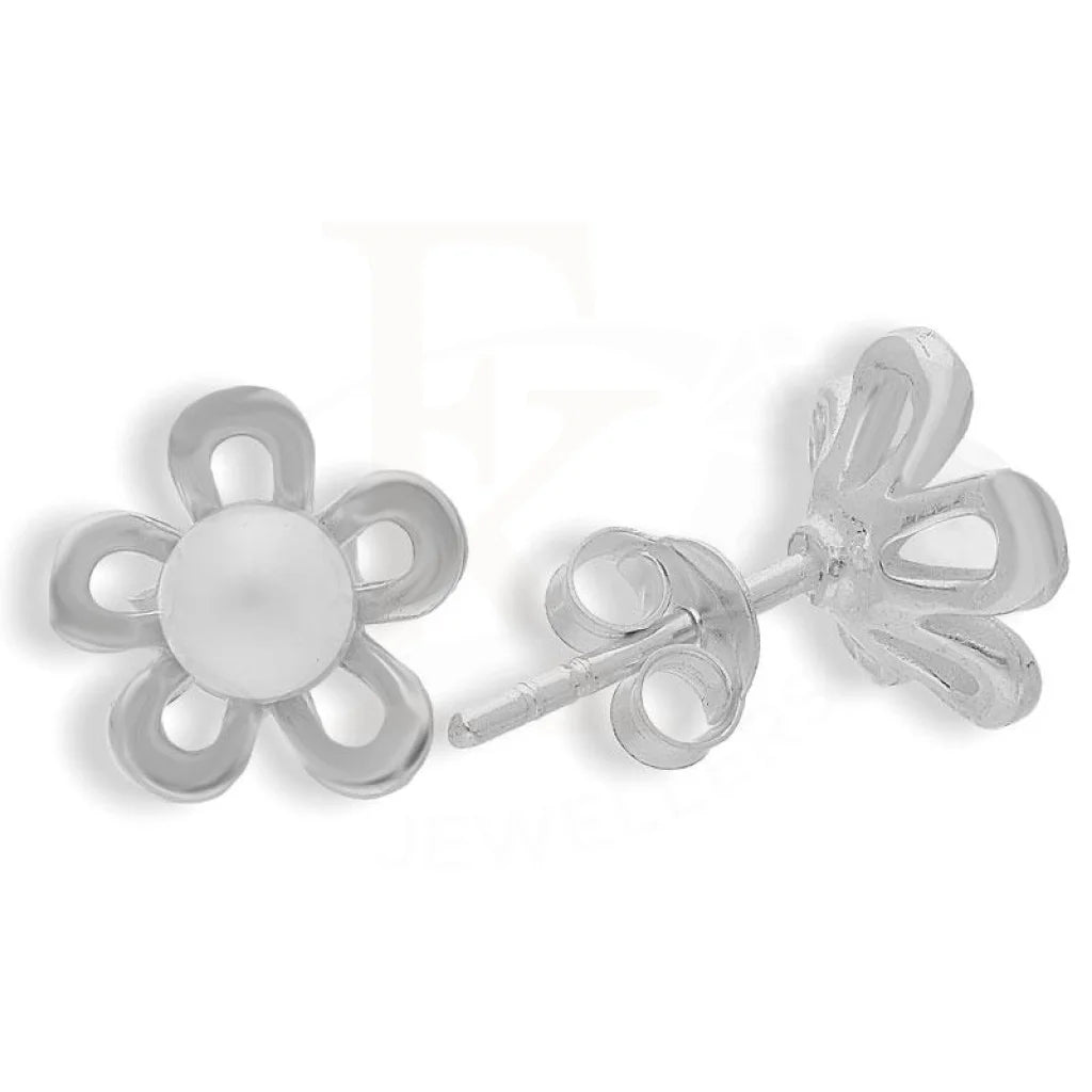 Women's fashion earrings-Sterling Silver 925 Flower Earrings - FKJERNSL2191