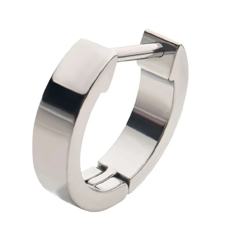 Women's bohemian rings-Thick Titanium Hinged Segment Ring