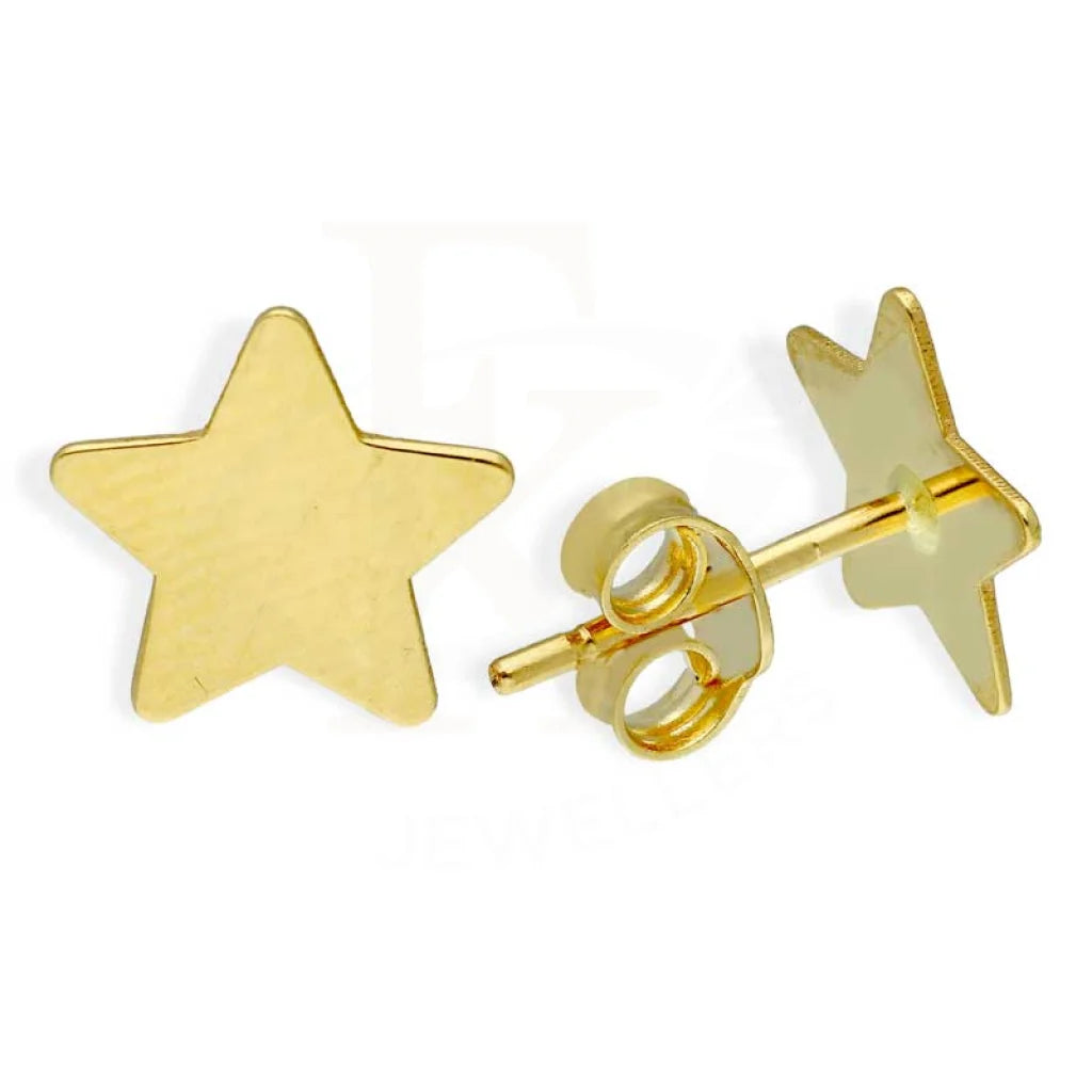 Women's pet memorial earrings-Gold Star Stud Earrings 18KT - FKJERN18K2778