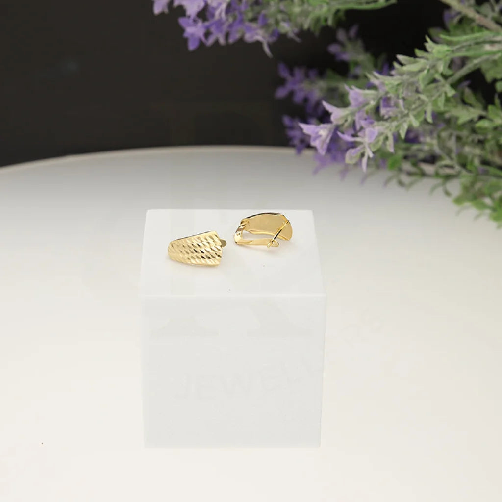 Women's bridal earrings-Gold Clip Earrings 18KT - FKJERN18K5247