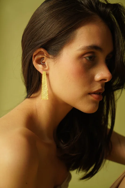 Women's minimalist earrings-Indie Gold Plated Earrings