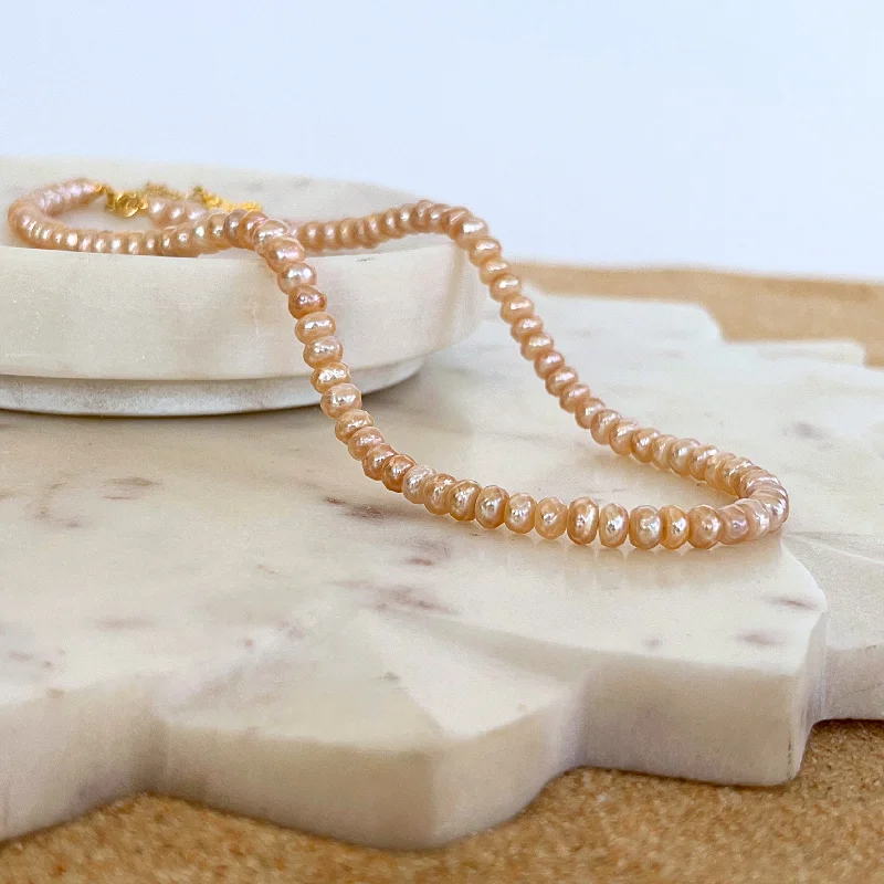 Women's rose gold necklaces-Not Your Mom's Pearl Necklace