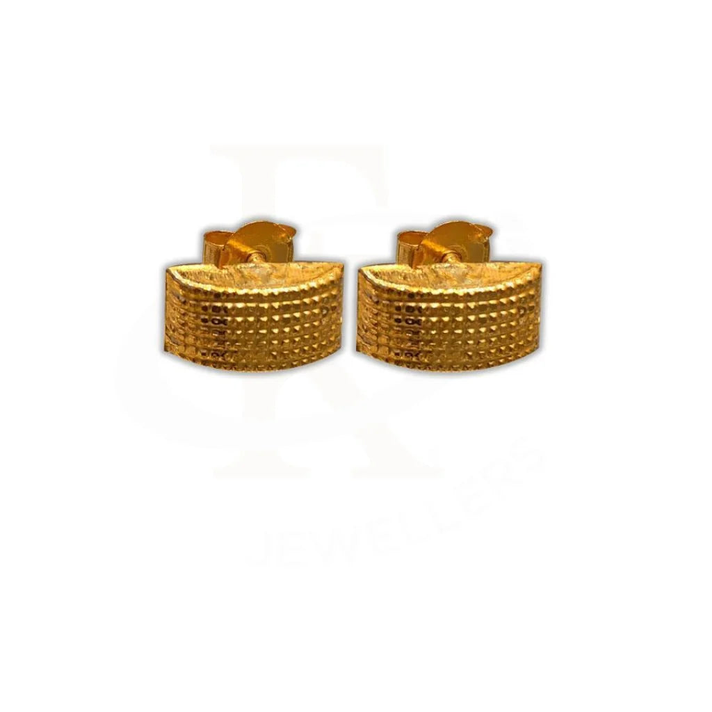 Women's casual earrings-Gold Stud Earrings 18KT - FKJERN1448