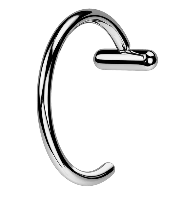 Women's holiday rings-Bar Titanium Nose Hoop Ring