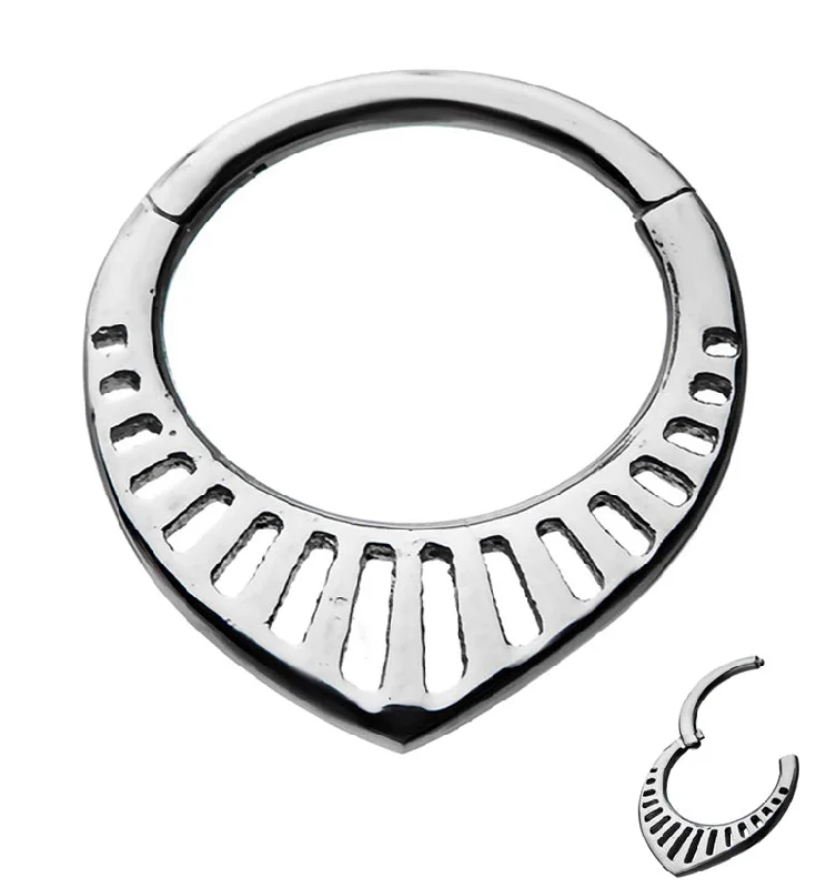 Women's luxury gift rings-Cutlass Hinged Segment Ring