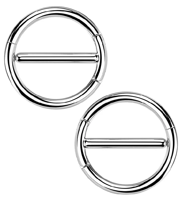 Women's sizeable rings-Circlet Stainless Steel Nipple Clicker Ring