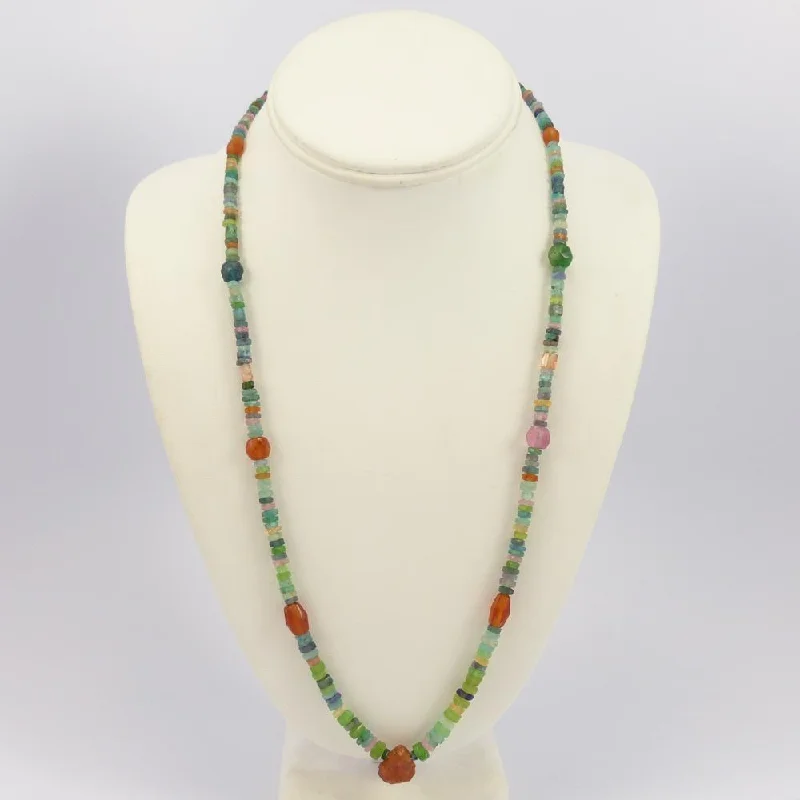 Women's party necklaces-Gem Stone Necklace