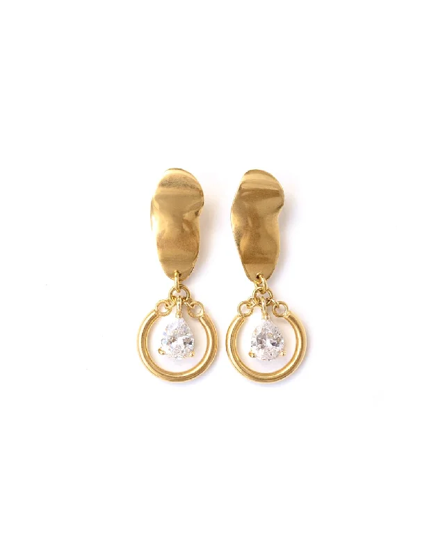 Women's K gold earrings-Calypso Gold Earrings