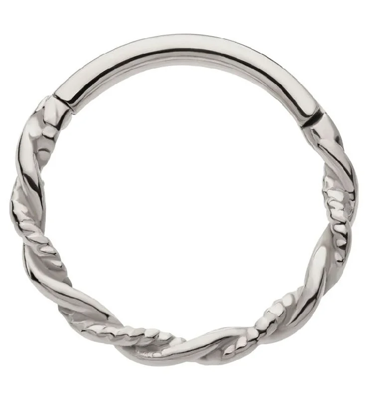 Women's holiday rings-Helix Stainless Steel Hinged Segment Ring