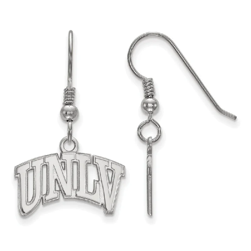 Women's platinum earrings-Sterling Silver University of Nevada Las Vegas Dangle Earring