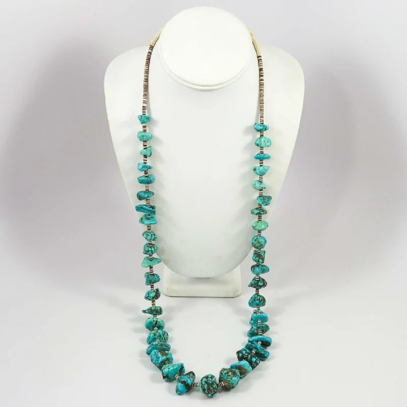 Women's ruby necklaces-1970s Turquoise Necklace