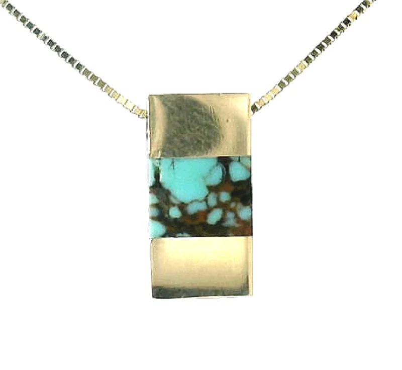 Women's name necklaces-Keel Necklace- No. 8 Turquoise