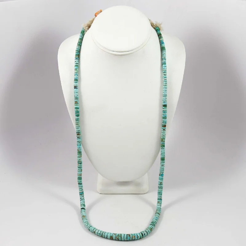 Women's gemstone necklaces-Misty Blue Turquoise Necklace