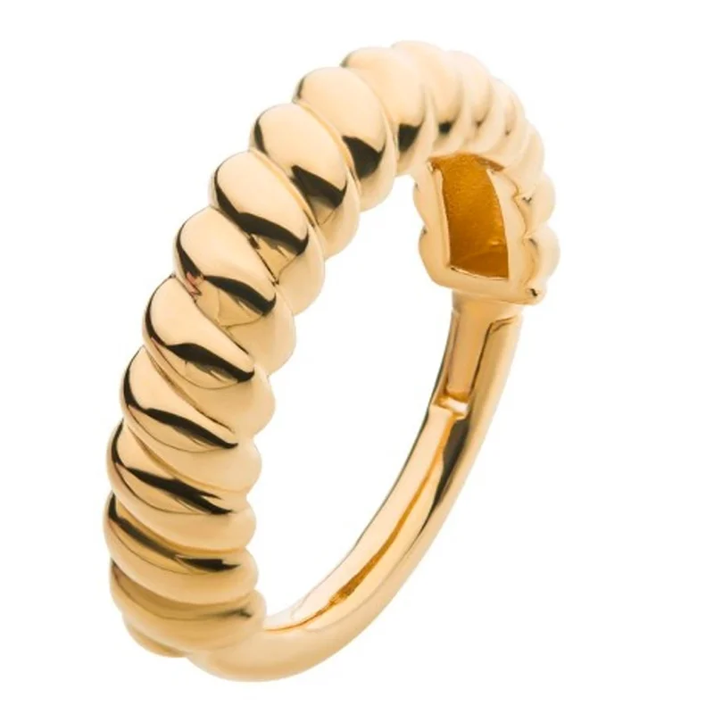 Women's ethical rings-14kt Gold Coil Hinged Segment Ring