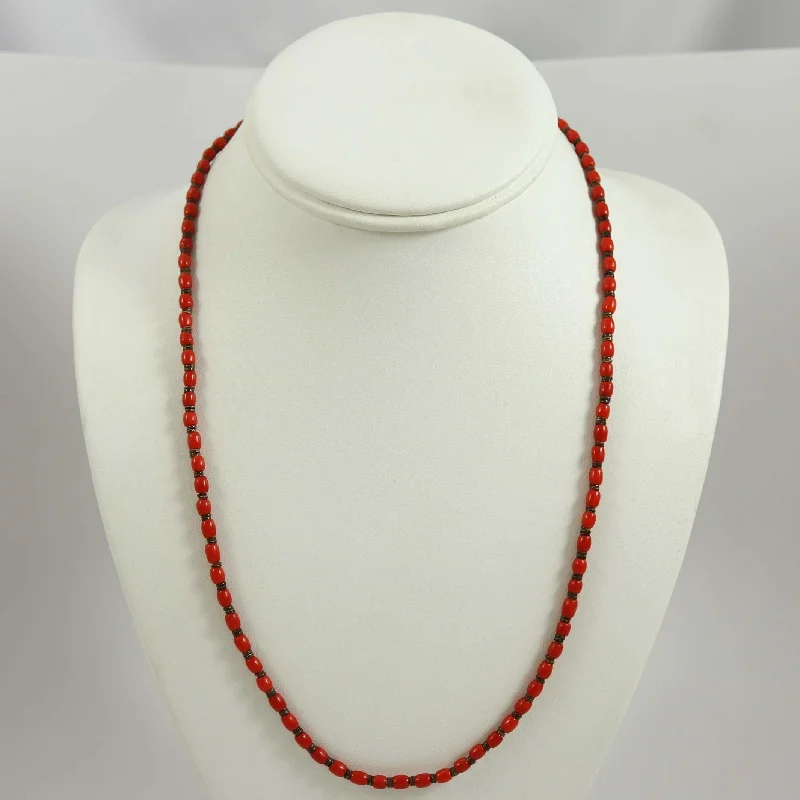 Minimalist women's necklaces-Coral Necklace