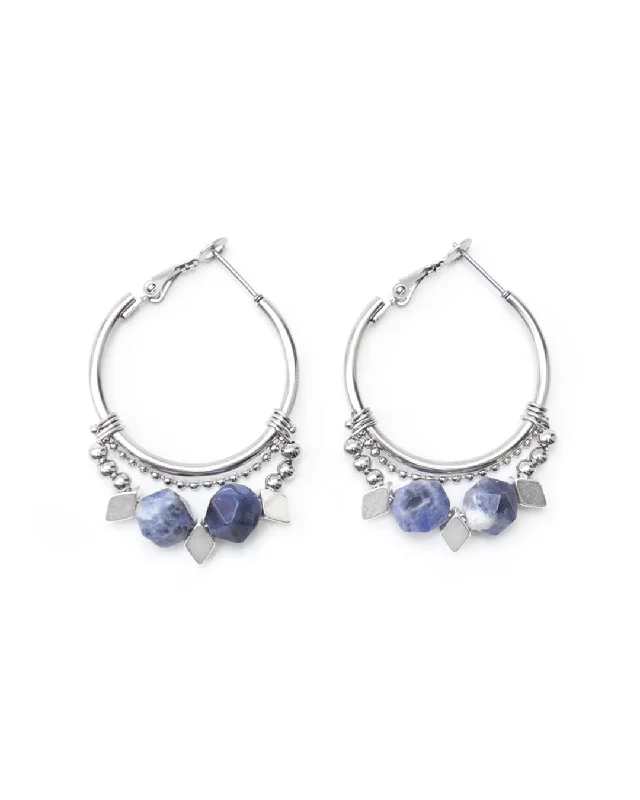 Trendy women's earrings-Zenith Silver Earrings