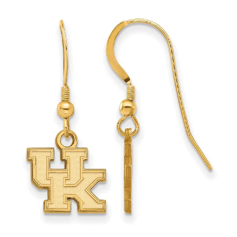 Women's statement earrings-14k Gold Plated Silver Univ. of Kentucky XS (Tiny) Dangle Earrings