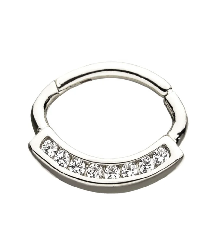 Women's alloy rings-16G Airy Hinged Segment Ring