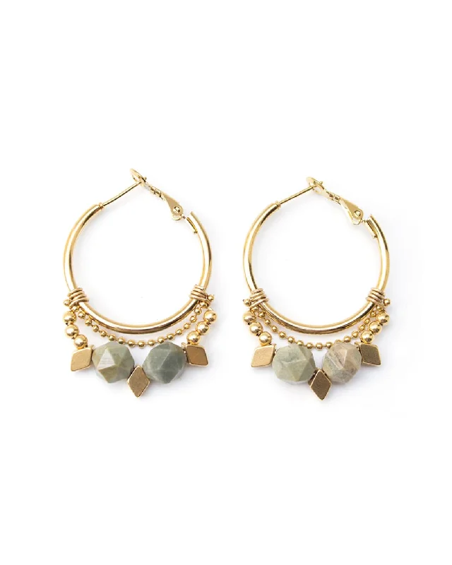 Minimalist women's earrings-Zenith Gold Earrings