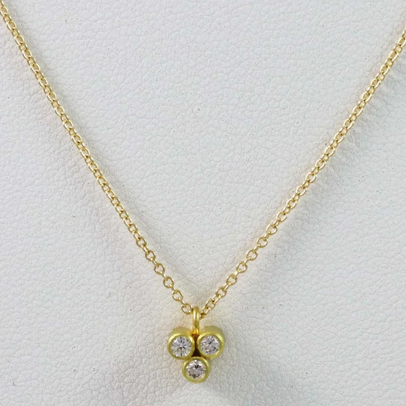 Women's alloy necklaces-Gold and Diamond Necklace