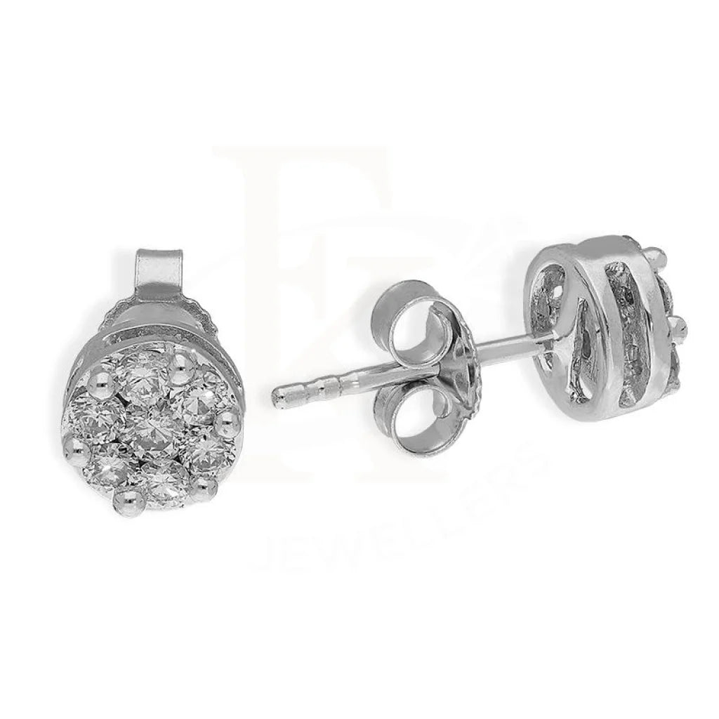 Women's family earrings-Diamonds Stud Earrings in 18KT White Gold - FKJERN18K2681