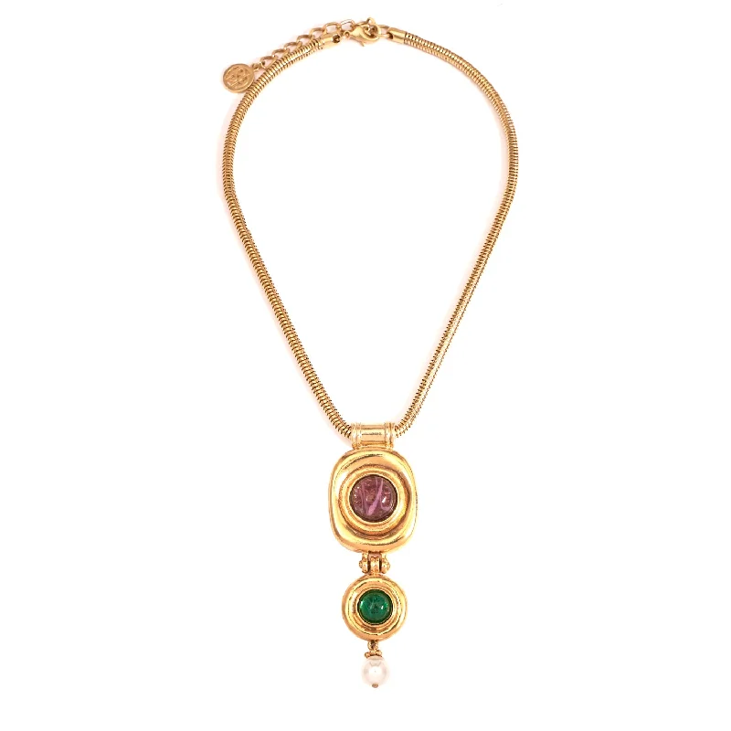 Women's gemstone necklaces-Finian Necklace